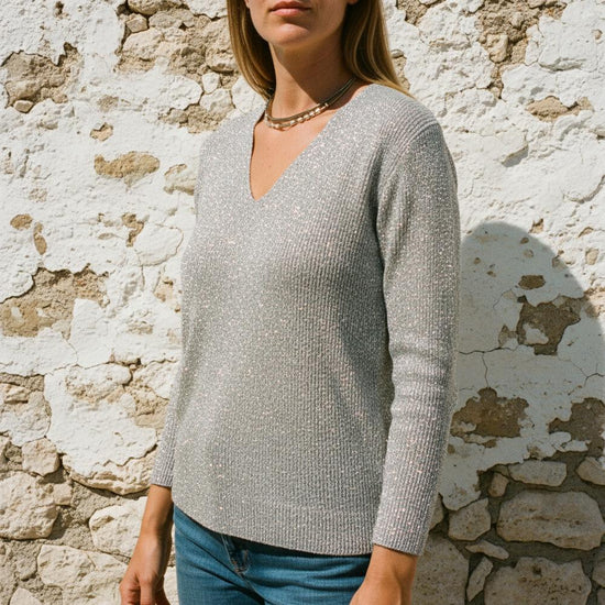 Mera | Elegant Stilvoll Glitzer Top