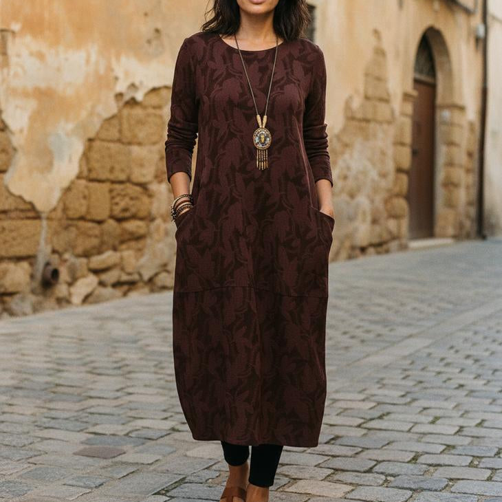 Vavelo | Luxuriöses Winterkleid mit Druck