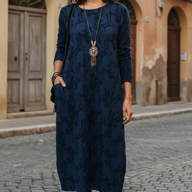 Vavelo | Luxuriöses Winterkleid mit Druck