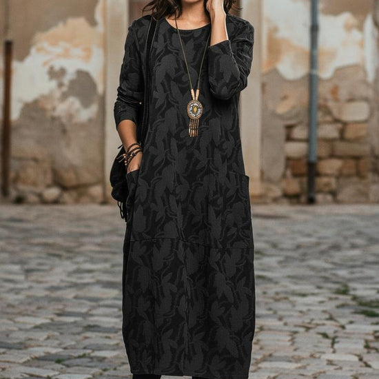 Vavelo | Luxuriöses Winterkleid mit Druck