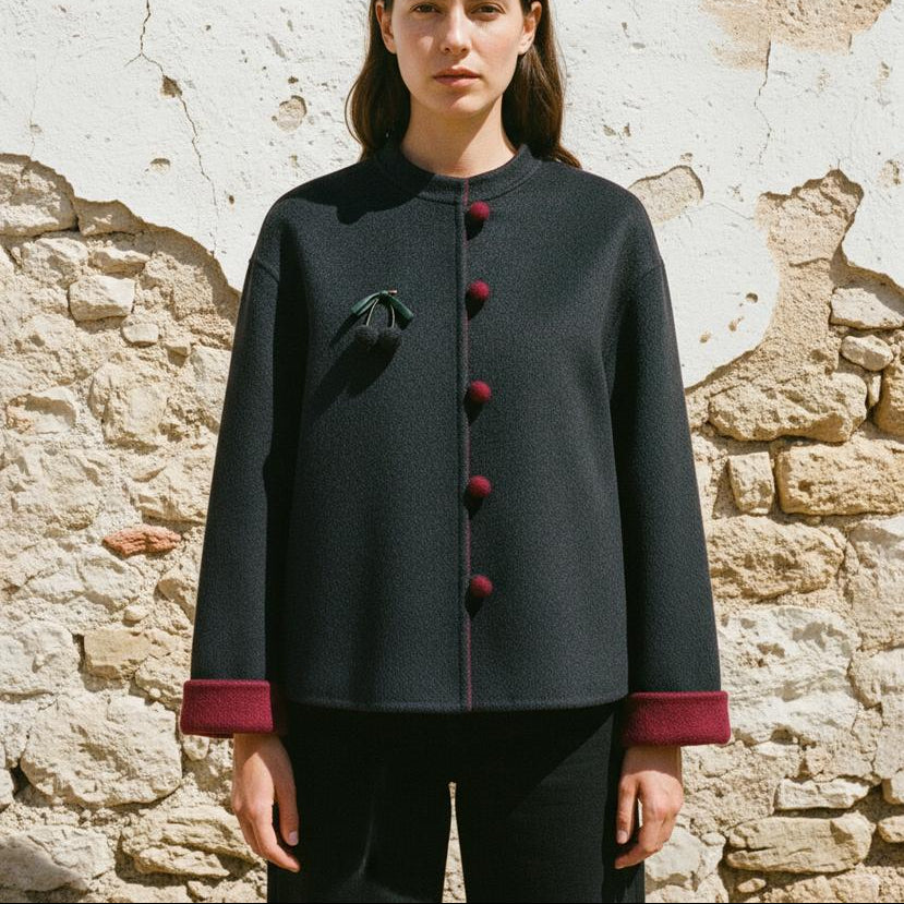 Falan | Elegante Kurzjacke im Mandarin-Stil