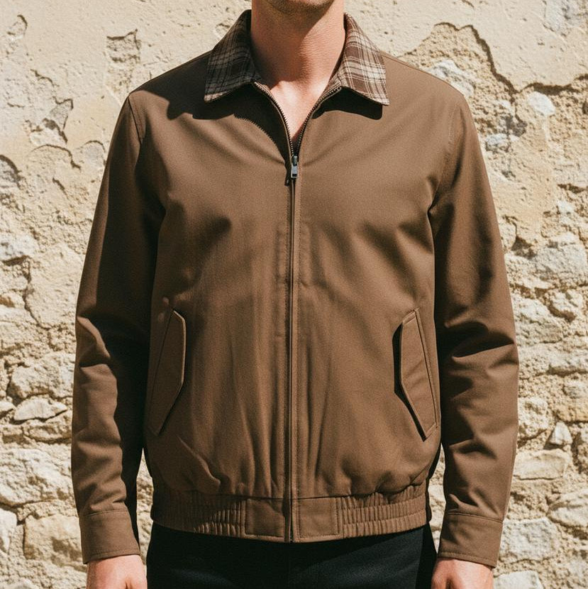 Bluran | Klassischer gefütterter Blouson mit Hemdkragen