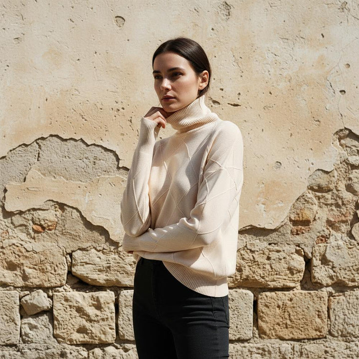 Tidar | Strukturiert Strick Rollkragenpullover
