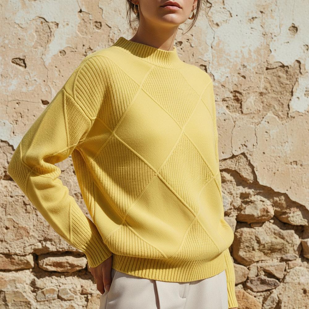 Tidar | Strukturiert Strick Rollkragenpullover