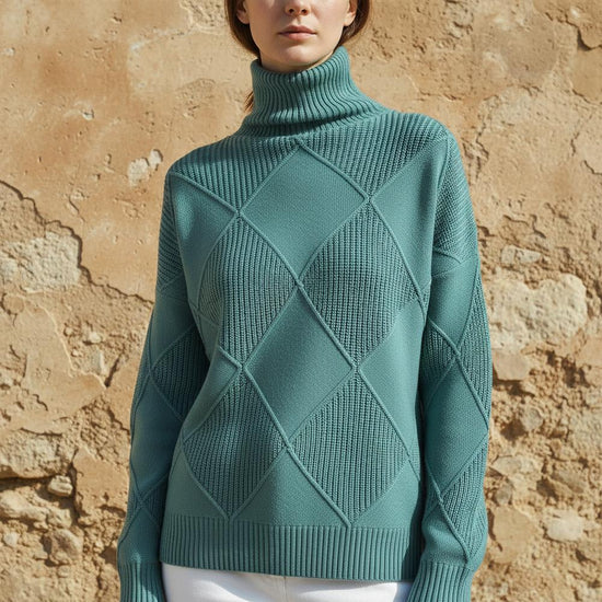 Tidar | Strukturiert Strick Rollkragenpullover