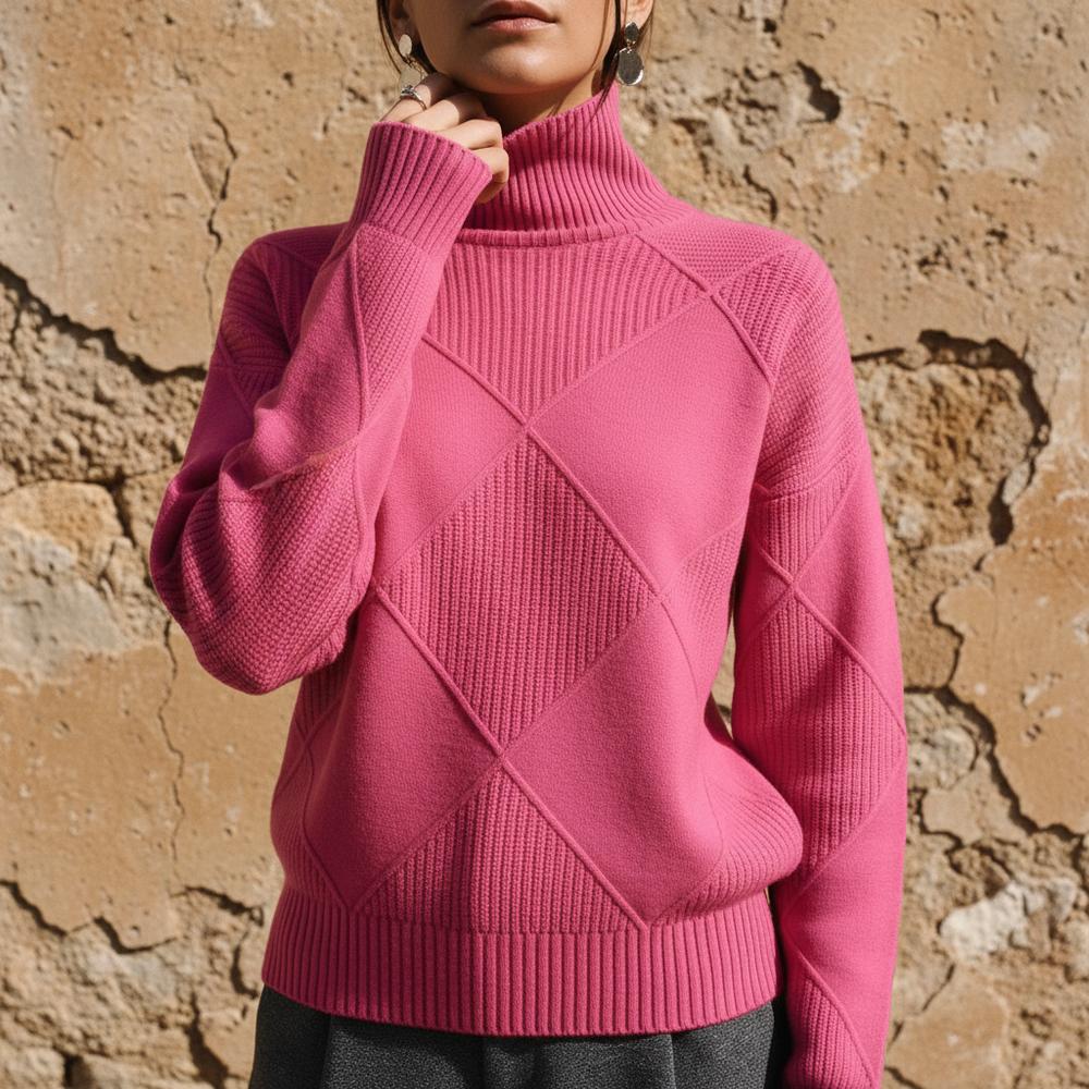 Tidar | Strukturiert Strick Rollkragenpullover