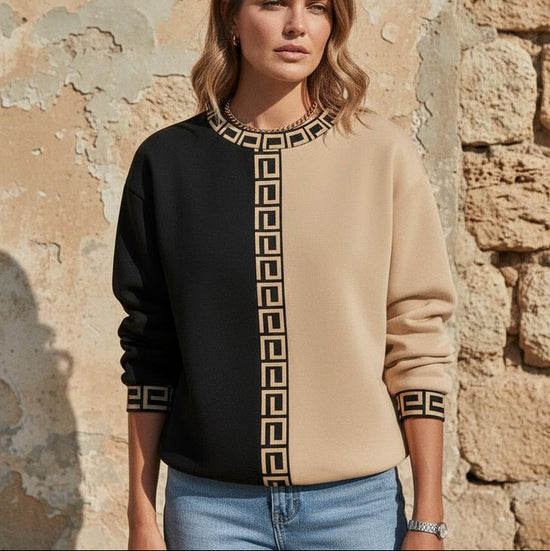 Kelen | Zweifarbiges Gemustertes Sweatshirt