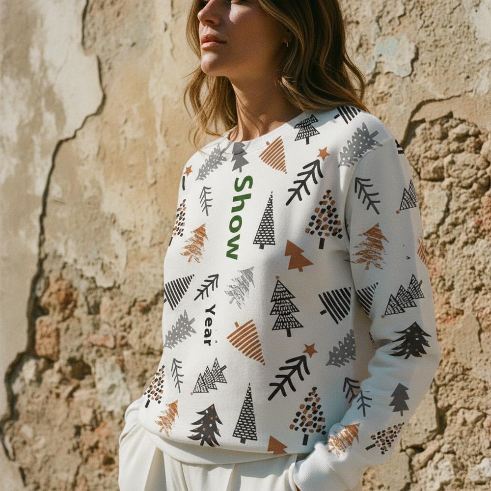 Lotal | Langärmliger Gemusterter Pullover