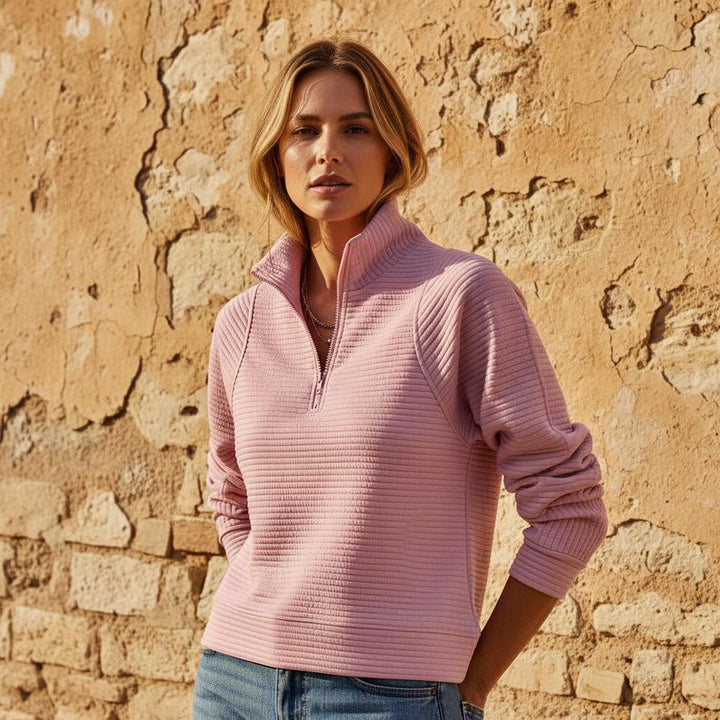 Almor | Strukturierter Hochgeschlossener Pullover