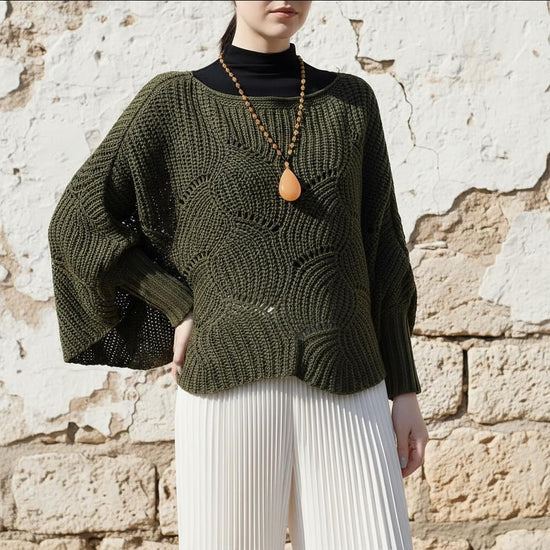 Vivel | Kastiger Ajourstrick Pullover