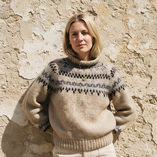 Vanal | Mehrfarbiger Grobstrick Rollkragenpullover