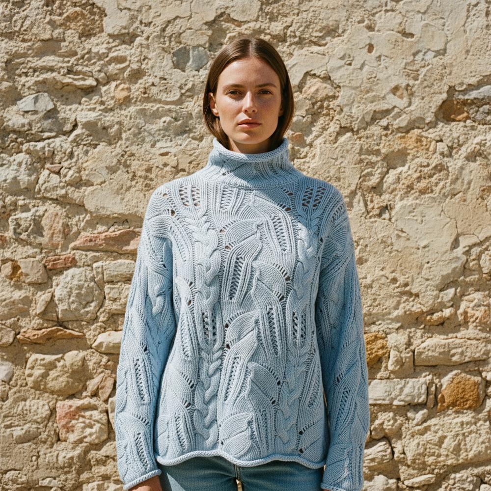 Yoral | Strukturiert Grobgestrickt Rollkragenpullover
