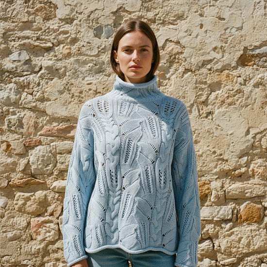 Yoral | Strukturiert Grobgestrickt Rollkragenpullover