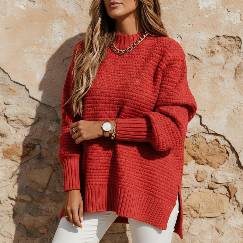 Vemin | Grobgestrickter Lockerer Pullover