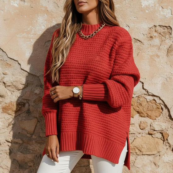 Vemin | Grobgestrickter Lockerer Pullover
