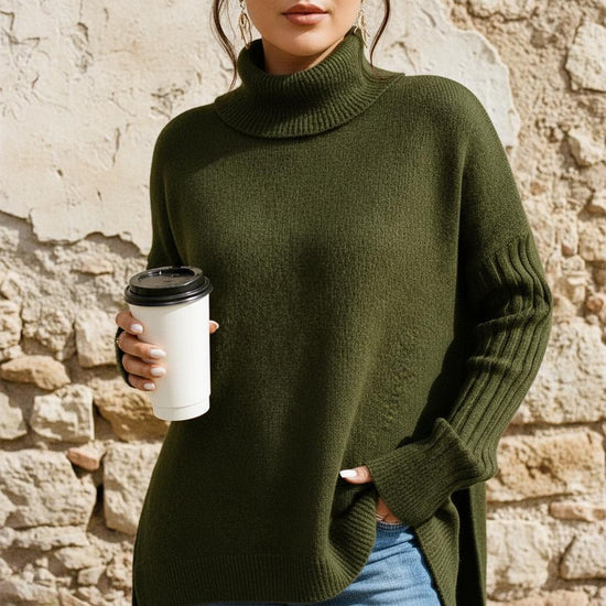 Coven | Gestrickter Weiter Rollkragenpullover