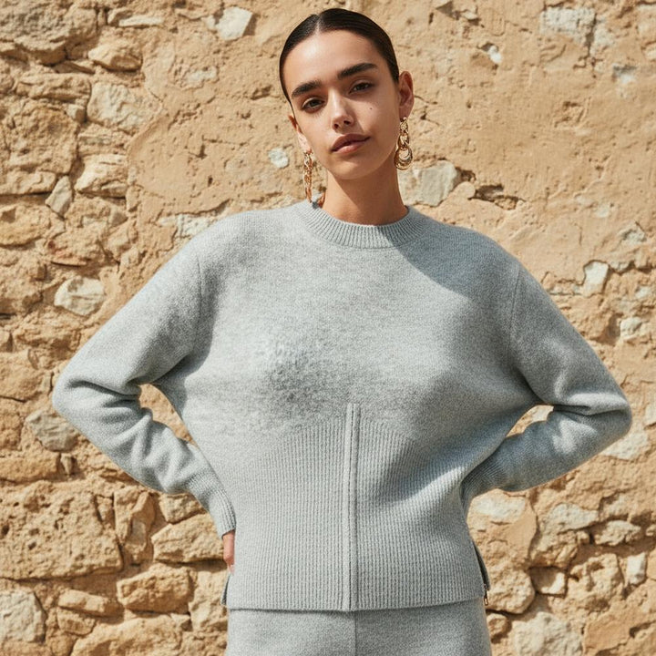 Lasel | Wolliger Strukturierter Pullover