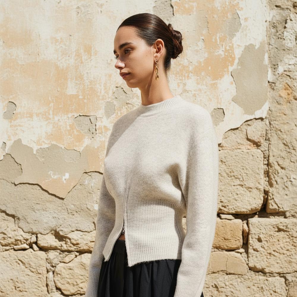 Lasel | Wolliger Strukturierter Pullover