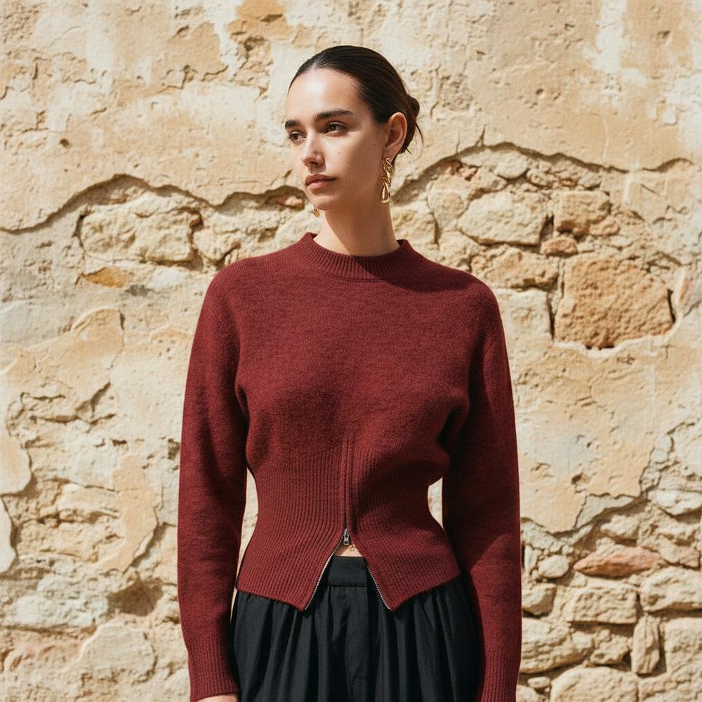 Lasel | Wolliger Strukturierter Pullover
