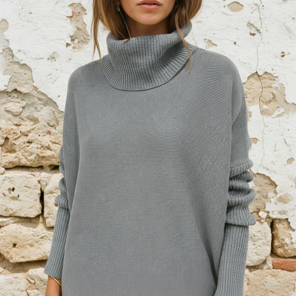 Ravel | Kastiger Gerippter Rollkragenpullover