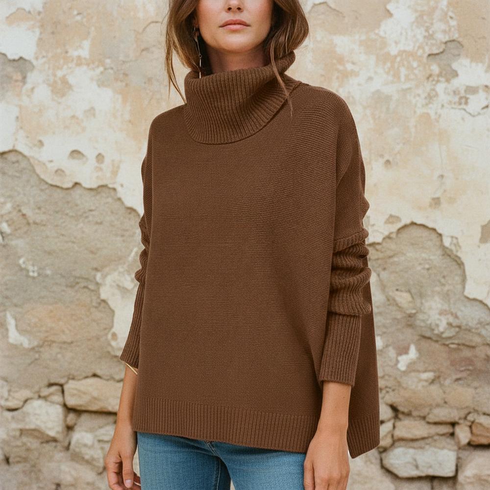 Ravel | Kastiger Gerippter Rollkragenpullover