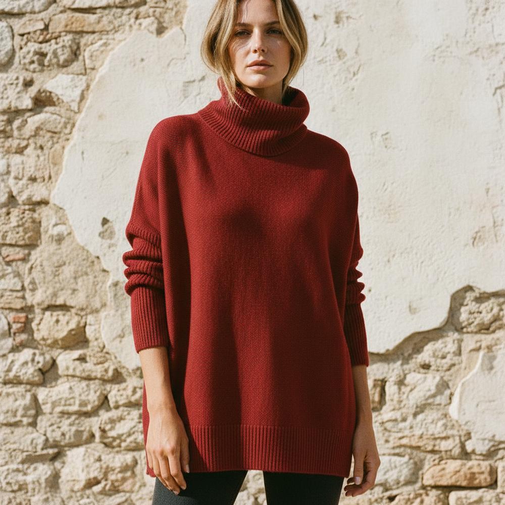 Ravel | Kastiger Gerippter Rollkragenpullover