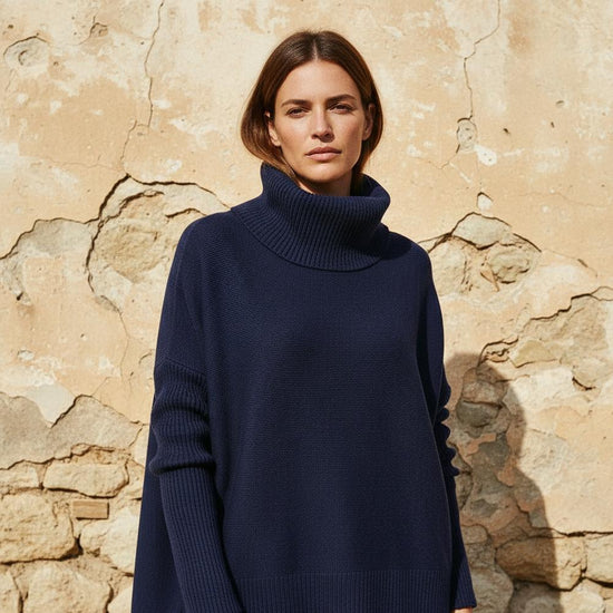 Ravel | Kastiger Gerippter Rollkragenpullover