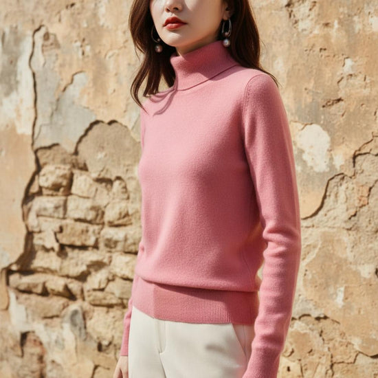 Lever | Feingestrickter Langärmliger Rollkragenpullover