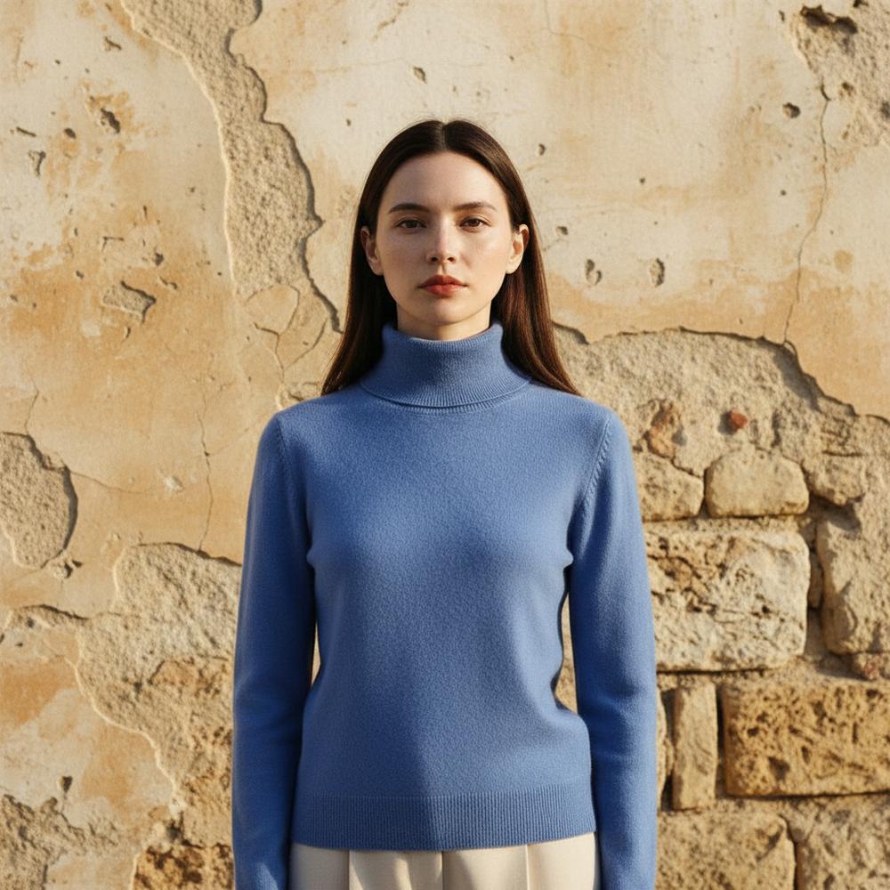 Lever | Feingestrickter Langärmliger Rollkragenpullover