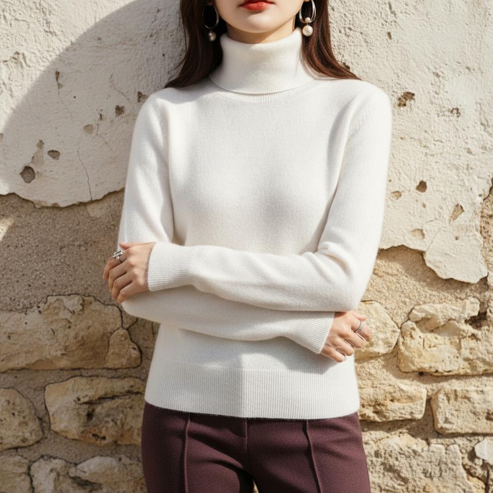Lever | Feingestrickter Langärmliger Rollkragenpullover