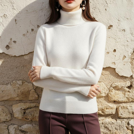 Lever | Feingestrickter Langärmliger Rollkragenpullover