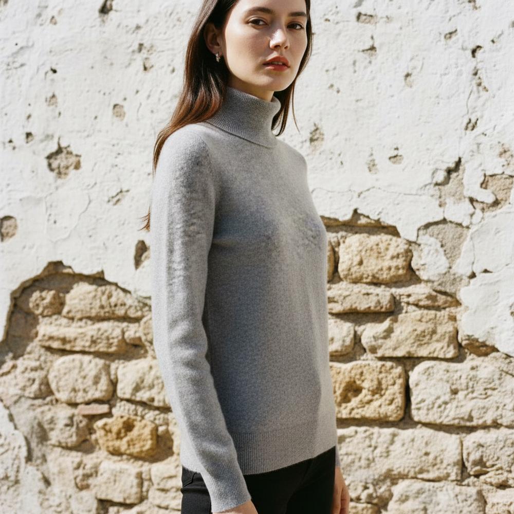 Lever | Feingestrickter Langärmliger Rollkragenpullover