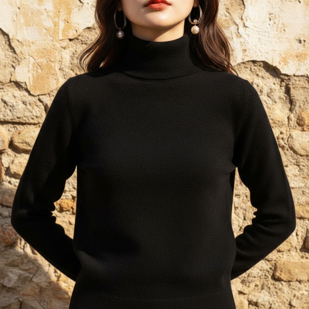 Lever | Feingestrickter Langärmliger Rollkragenpullover