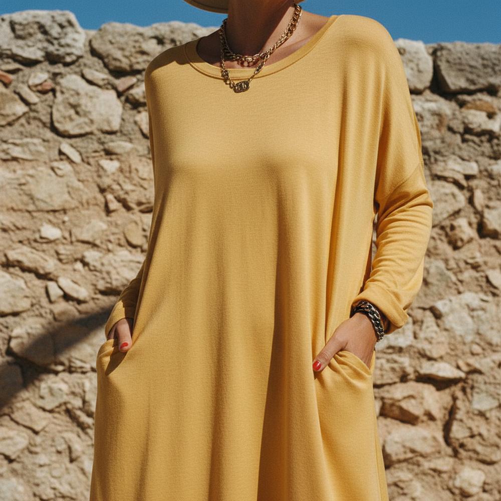 Zadar | Langärmliges Weit Geschnittenes Kleid