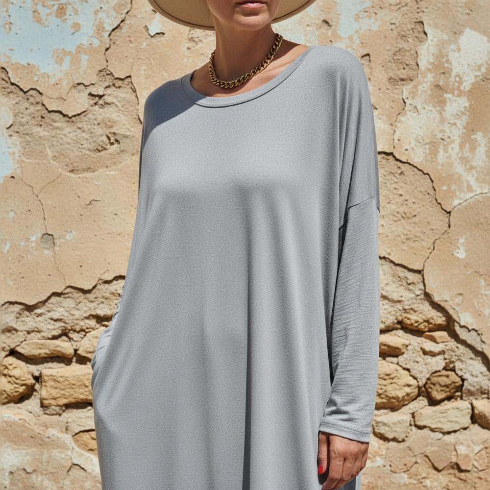 Zadar | Langärmliges Weit Geschnittenes Kleid
