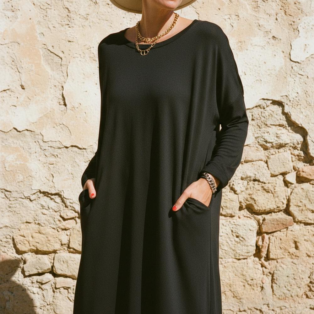 Zadar | Langärmliges Weit Geschnittenes Kleid
