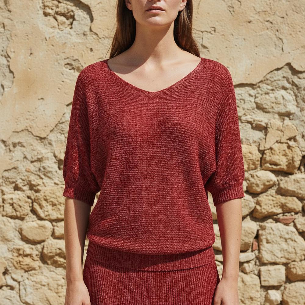 Rorel | Strukturierter Halblanger Pullover