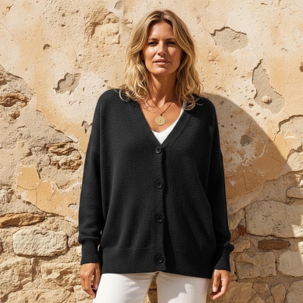 Ronal | V-förmige Dreiviertellange Strickjacke
