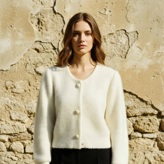 Loser | Flauschiger Geknöpfter Cardigan