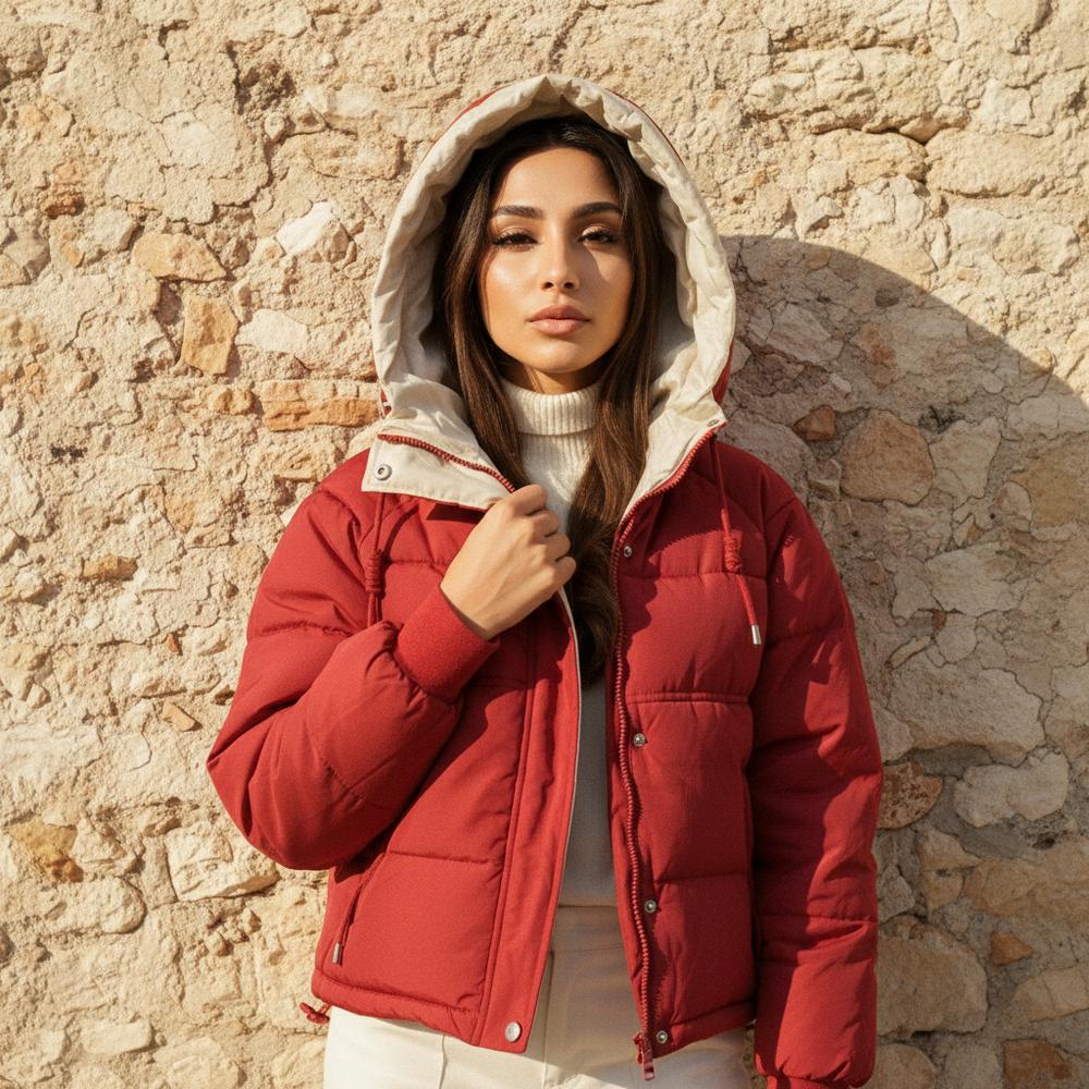 Yolev | Gesteppte Kapuzen Jacke