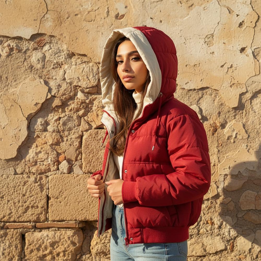 Yolev | Gesteppte Kapuzen Jacke