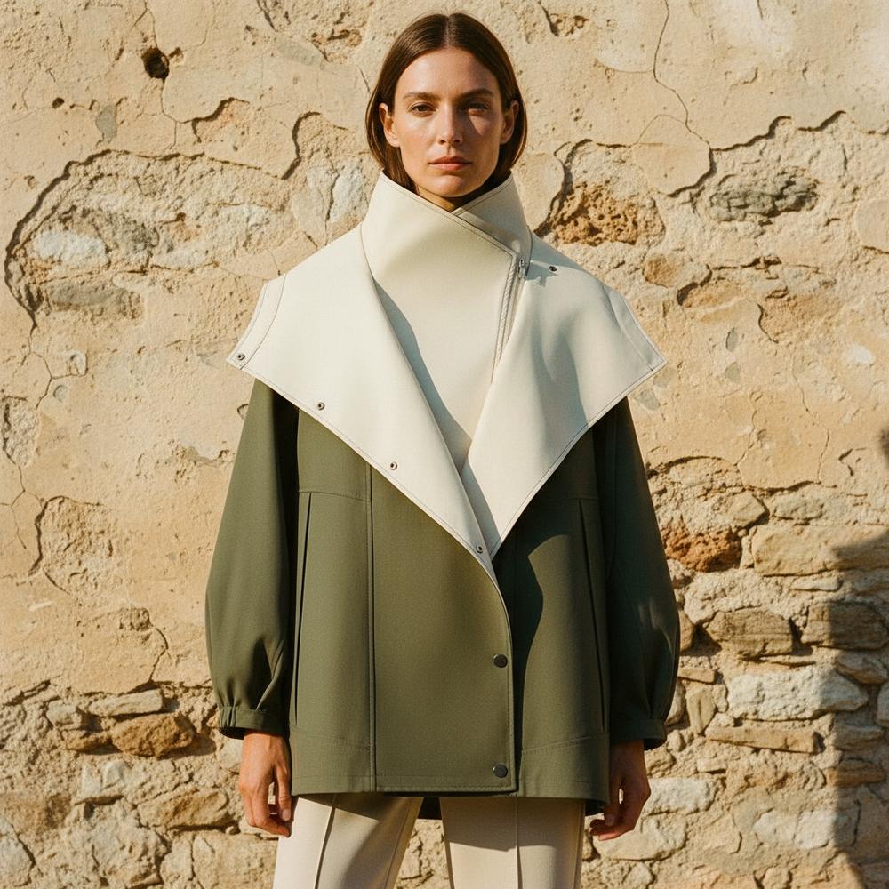 Selar | Weite Zweifarbige Jacke