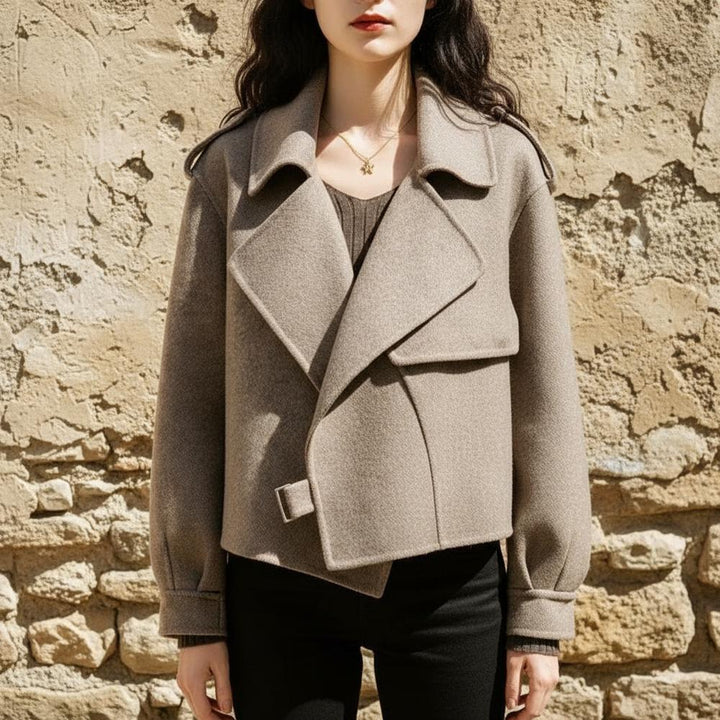 Novel | Texturierte Asymmetrische Jacke
