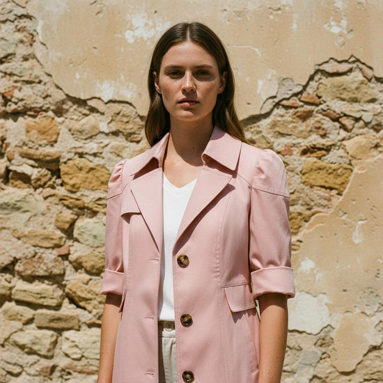 Rosen | Taillierter Geknöpfter Mantel