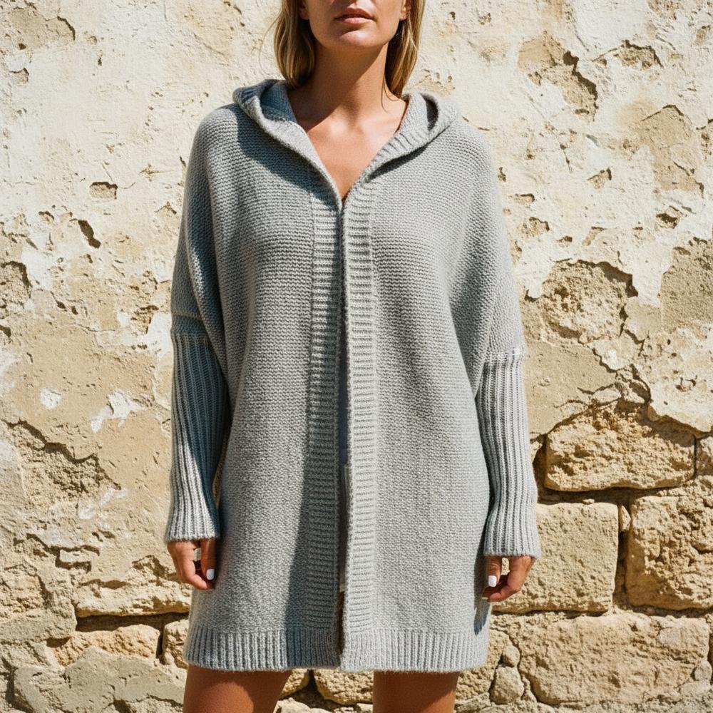 Semir | Grobgestrickt Kapuzen Strickjacke