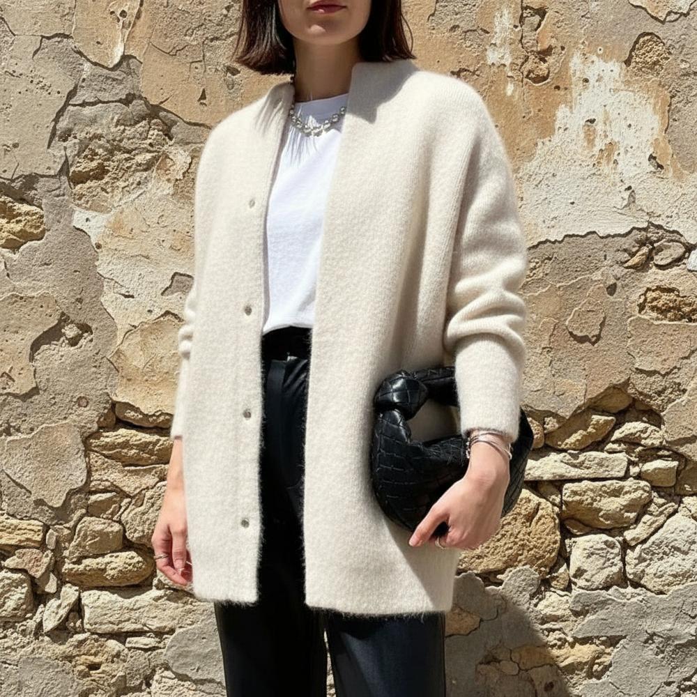 Lakar | Geknöpfter Kragenloser Cardigan