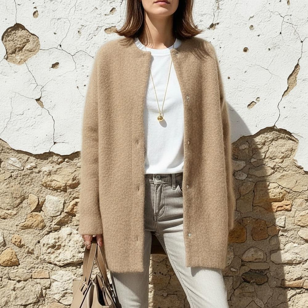 Lakar | Geknöpfter Kragenloser Cardigan