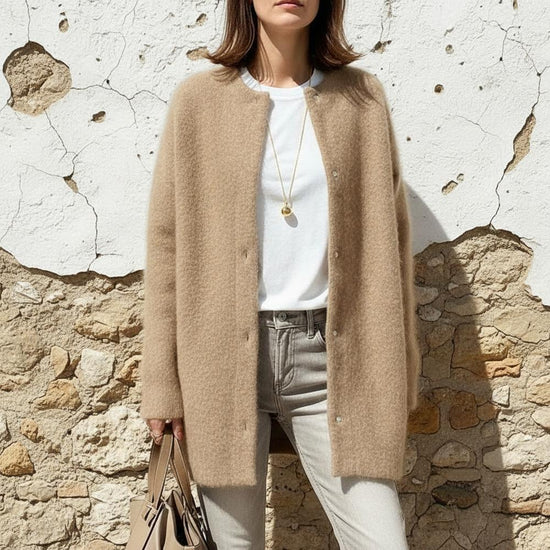 Lakar | Geknöpfter Kragenloser Cardigan