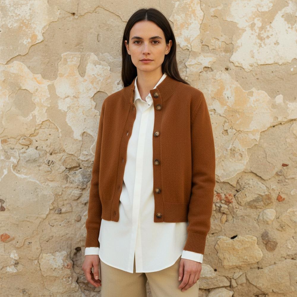 Lasin | Hochgeschlossener Geknöpfter Cardigan
