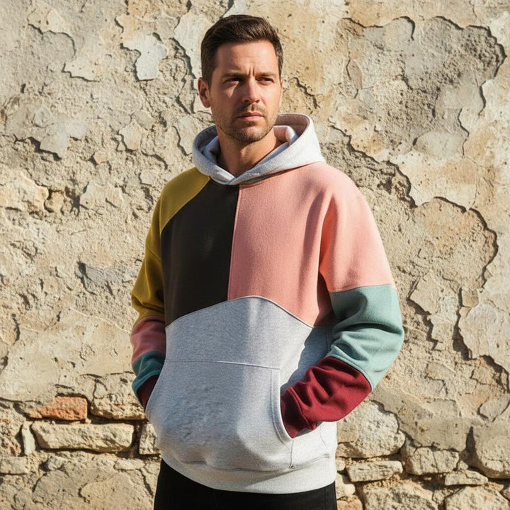Yoser | Mehrfarbiger Langärmeliger Hoodie